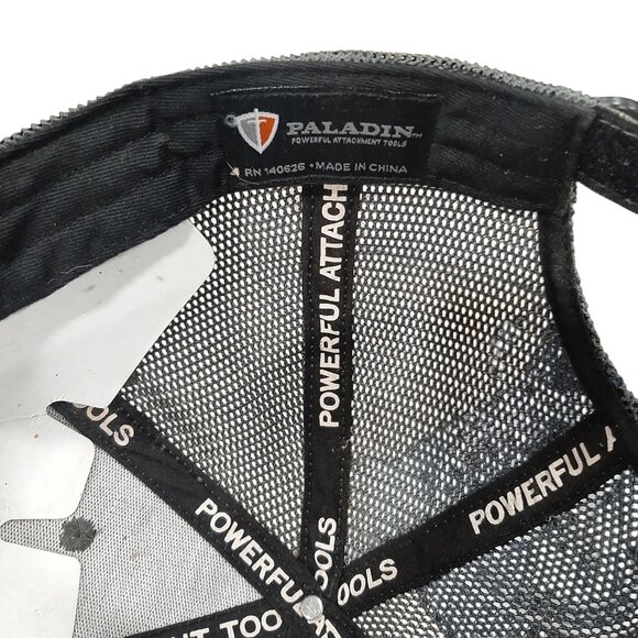 Paladin Gray Mesh Trucker Hat With Shield Logo Adjustable Strapback - Picture 5 of 5